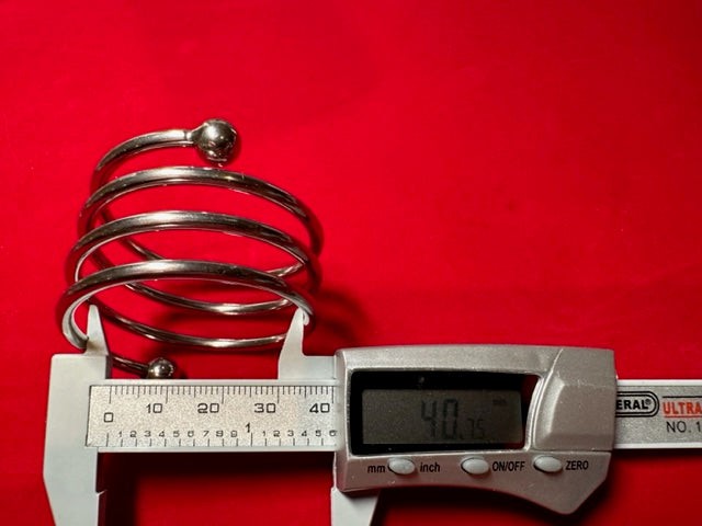 SMU Metal Stainless COILED Ring Delay Ejaculation Cage Chastity XL 16531 D