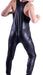 SMU One-Piece Bodysuit WetLook With Full-Front Zipper Singlet Black 232561