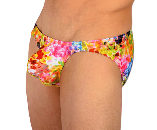 SMU Paint Splash Mini Brief Multi - Colors Speedo Cut P01203 H192