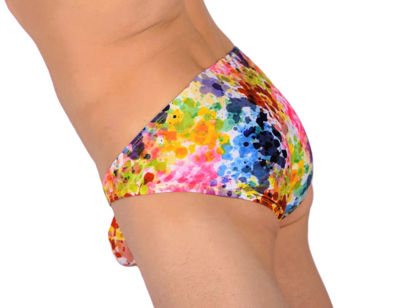 SMU Paint Splash Mini Brief Multi - Colors Speedo Cut P01203 H195