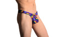 SMU Pride Swim Tanning Thong  Multi color print P01204-H37