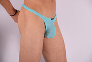 SMU Sensual Tanning Sheer Thong Aqua 100653 MX93