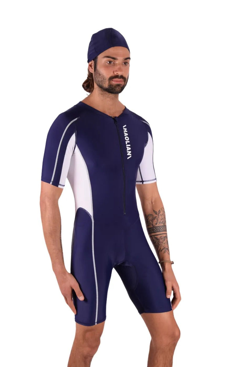 SMU Singlet Competition Swimwear Diving Bodysuit Short Navy 2B5