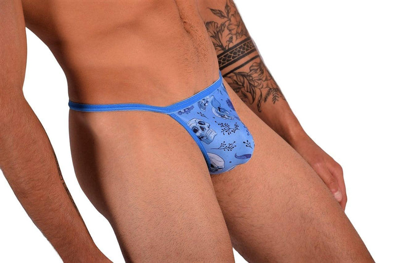 SMU Skulls Printed Tin G - String in Sky Blue P01014 H033