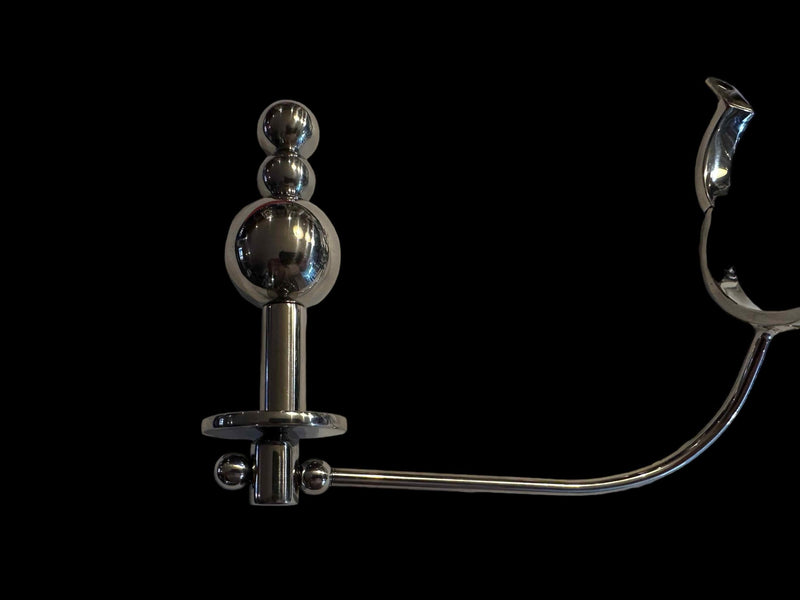 SMU Stainless Multifunction Male Chastity Cage With Back Hook + P - Ring T25