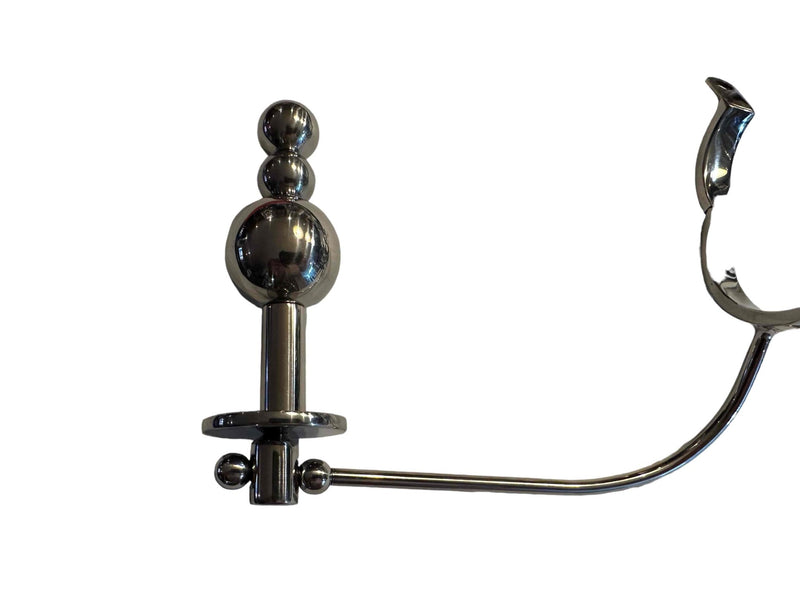 SMU Stainless Multifunction Male Chastity Cage With Back Hook + P - Ring T22