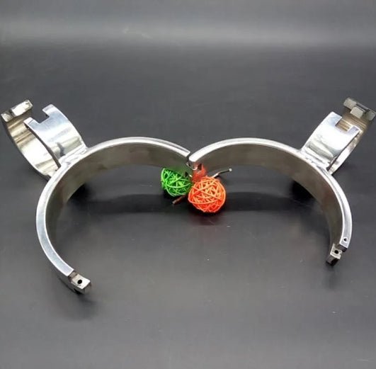 SMU Stainless Steel Pillory Fix Neck Collar Handcuffs Wrist CH282