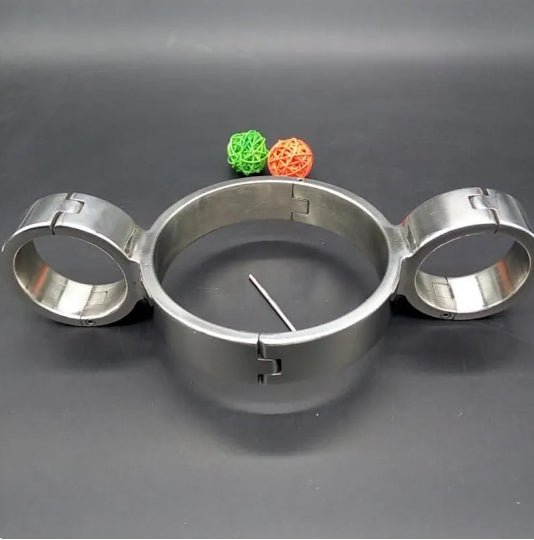 SMU Stainless Steel Pillory Fix Neck Collar Handcuffs Wrist CH281