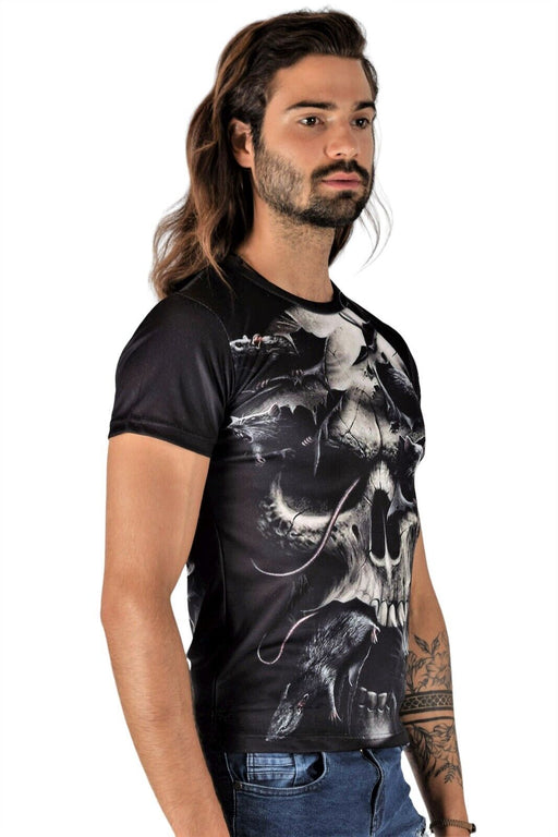 SMU T-Shirt Skull Mystical Black Shirts 32450 A