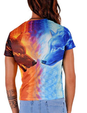 SMU T-Shirts Duality Of Nature Day & Night Wolfs Shirt 32452