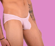 SMU Underwear Mini Sheer Pastel Pink Brief 33374 MX114