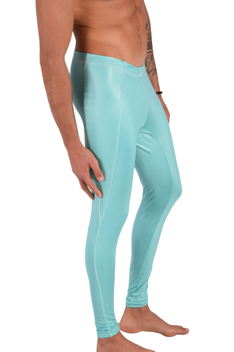 Legging SMU pour hommes turquoise brillant coupe ajustée S/M 12560 MX8