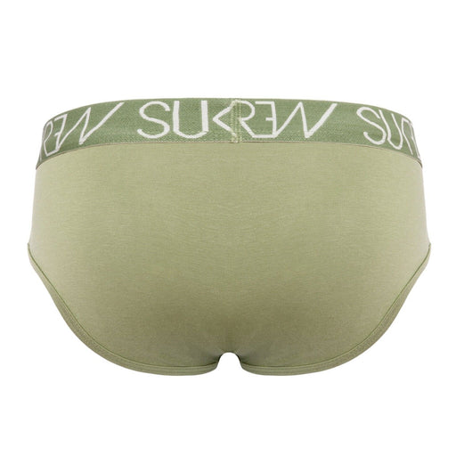 SUKREW Apex Briefs Low-Rise Front Rounded Cupping Pouch Unlined Brief Khaki 19