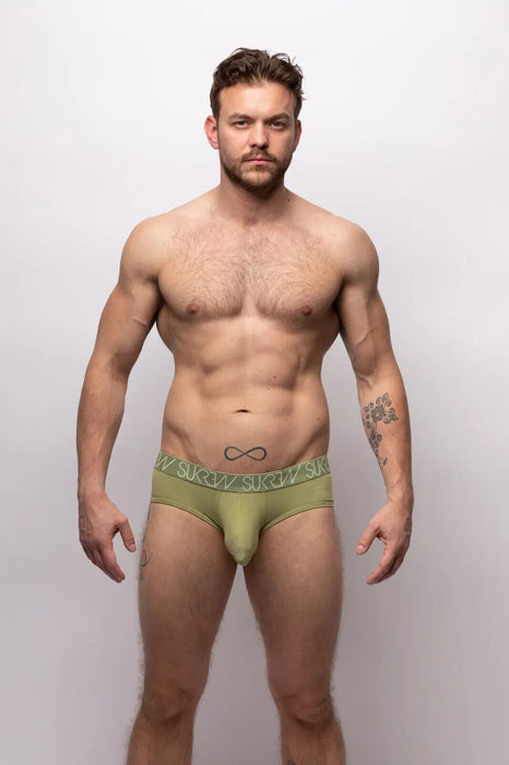 SUKREW Apex Briefs Low-Rise Front Rounded Cupping Pouch Unlined Brief Khaki 19
