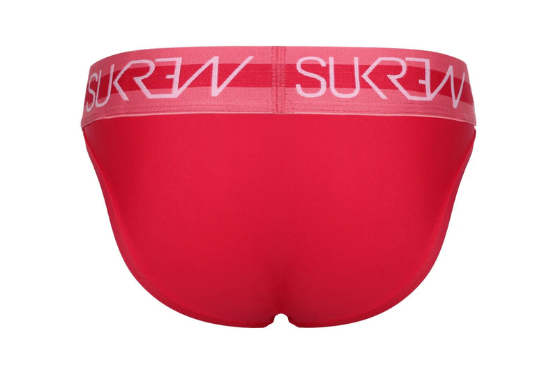 SUKREW Briefs Classic Stetchy Unlined Contoured Pouch in Deep Coral