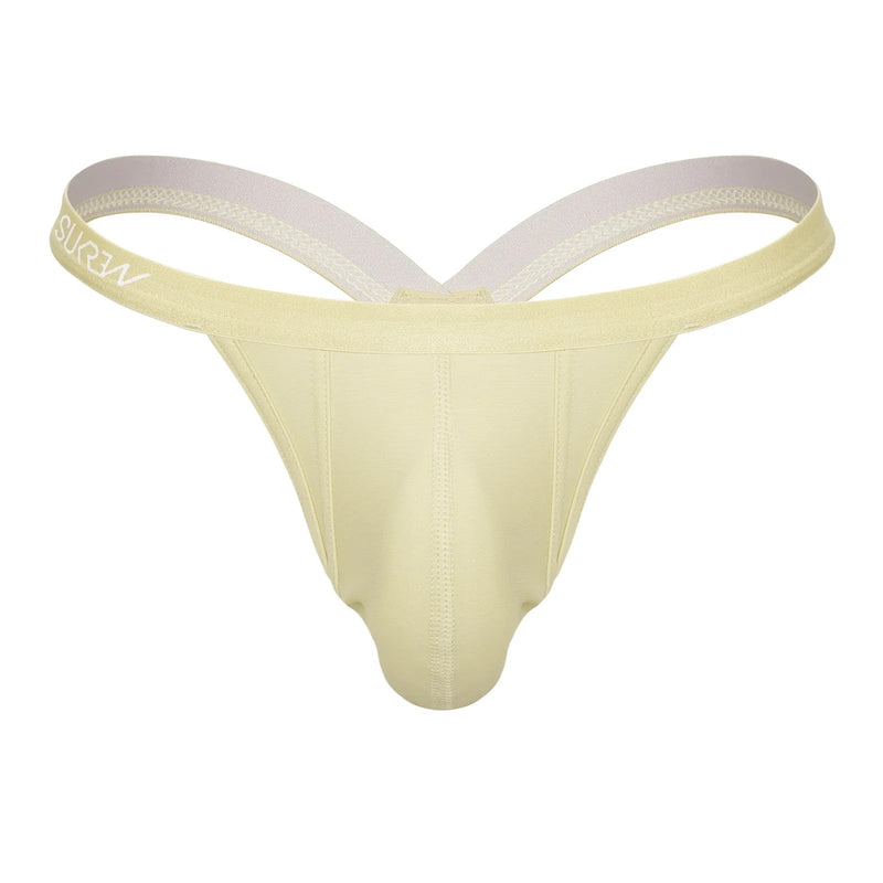 SUKREW Bubble Thong Rounded Cupping Pouch Low - Rise Thongs Cappuccino 301