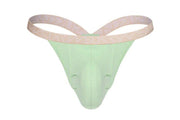 SUKREW Bubble Thongs Stretchy Rounded Cupping Pouch Unlinedt Thong Apple Green1