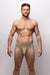SUKREW Classic Stretchy Thong Flexible Unlined Contour Pouch Green Khaki 19