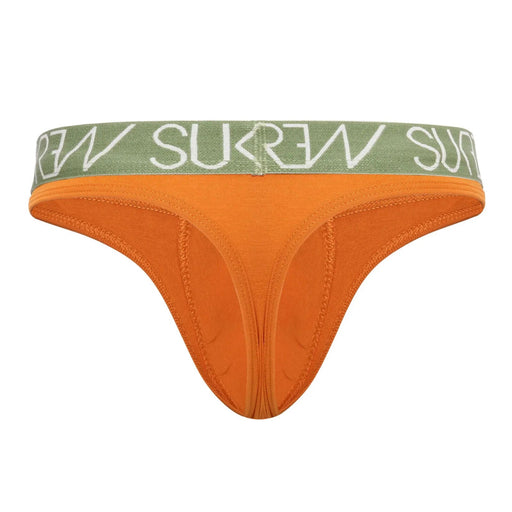 SUKREW Classic Thong Unlined With Large Contoured Pouch in Orange Camel 23