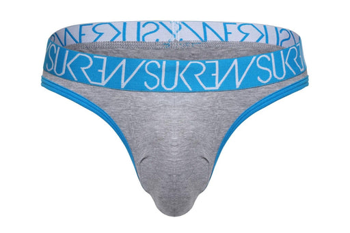 SUKREW Classic Thongs High - Cut Flexible Soft Cotton Contoured Pouch Grey Marl 21