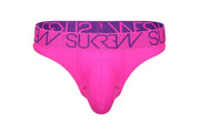 SUKREW Classic Thongs Unlined Soft Cotton Thong Large Pouch in Shocking Pink 21