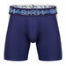 SUKREW Long Boxer SPRINT Cycle Short With Large Contoured Pouch in Navy/Cream