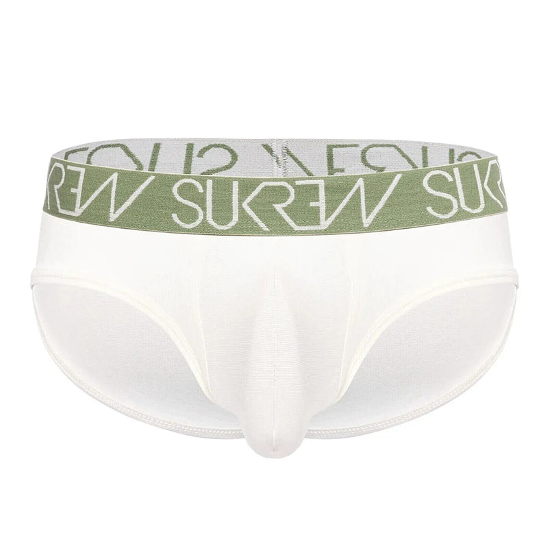 SUKREW Low-Rise Brief APEX Unlined Stretchy Cotton Briefs White Ecru 20