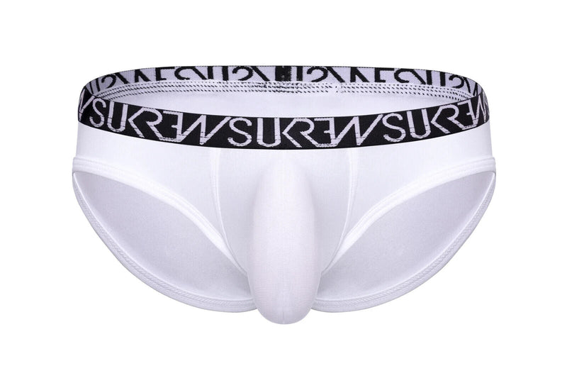 SUKREW Low - Rise Briefs Unlined Stretchy Rounded Cupping Pouch in Optic White 281