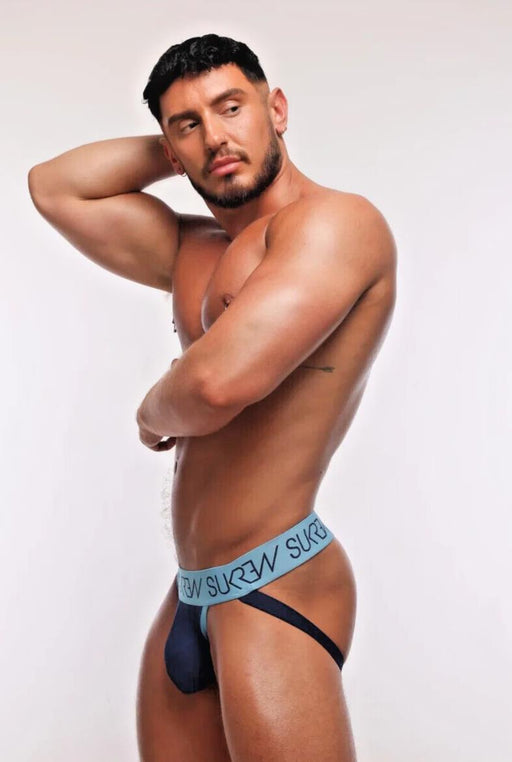 SUKREW Low - Rise Front Jockstrap With Well - Balanced Large Pouch Marine Jock 402