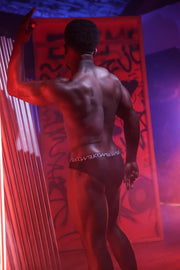 SUKREW Mesh Sheer Low - Rise Brief in Underground Black 83