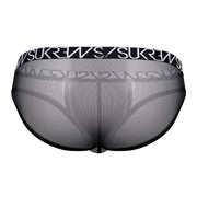 SUKREW Mesh Sheer Low - Rise Brief in Underground Black 82