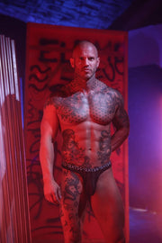 SUKREW Mesh Super Low - Rise Thong Unlined Stretch in Sheer Underground Black 434