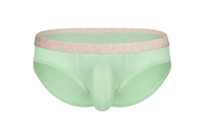 SUKREW Super Low-Rise Briefs Extra Stretchy Unlined Brief Light Green 3