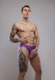 SUKREW U - Style Jock with Oval Front Low - Rise Jockstrap in Tyrian Purple 363