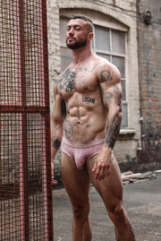 SUKREW Unlined Stretch Apex Briefs With Rounded Cupping Pouch in Diamond Pink 302