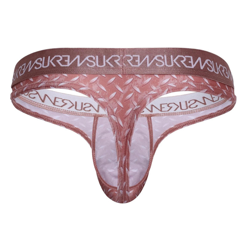 SUKREW Unlined Stretch Classic Thong With Large Contour Pouch in Diamond Pink 304