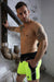 Swimwear BREEDWELL AKIRA UV Blacklight Reflective Neon Yellow Swim Shorts