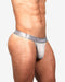 TEAMM8 ICON Thong Metallic Waistband Low-Rise G-String in Grey 5