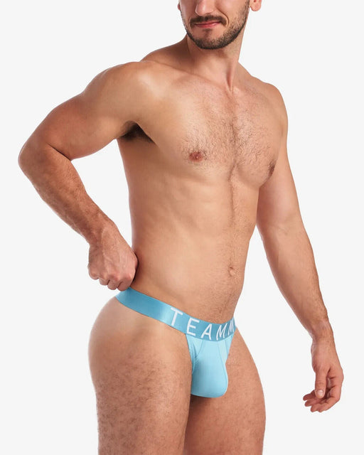 TEAMM8 Thongs Spartacus 2.0 Low-Rise Athletic Thong in Blue Atoll