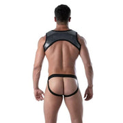 TOF PARIS 3D Snap Jock Breathable Mesh With Fitted Front Pocket Silver Jockstrap4