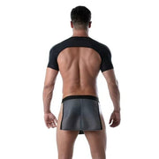 TOF PARIS 3D Waist Apron Mini Pockets Mesh Skirt in Grey 514