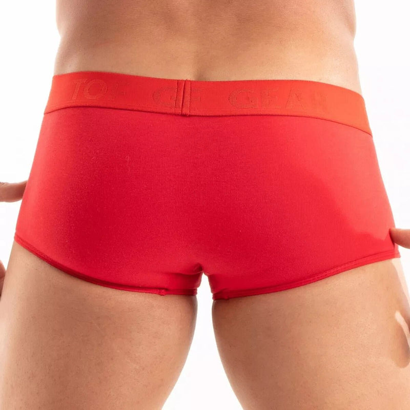 TOF PARIS Access Trunks Jacquard Low - Rise Boxer Shorts Soft Cotton Red 984