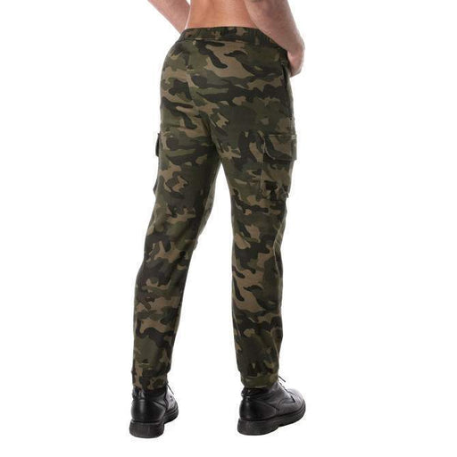 TOF PARIS Army Cargo Pants Stretch Camo Zipped Pockets Slim Fit Pant