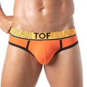 TOF PARIS Briefs Champion Jacquards Bi - Stretch Cotton Low - Waisted Orange Brief3