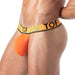 TOF PARIS Champion Stringless Thong Flexible Soft Cotton Jacquard Orange 70