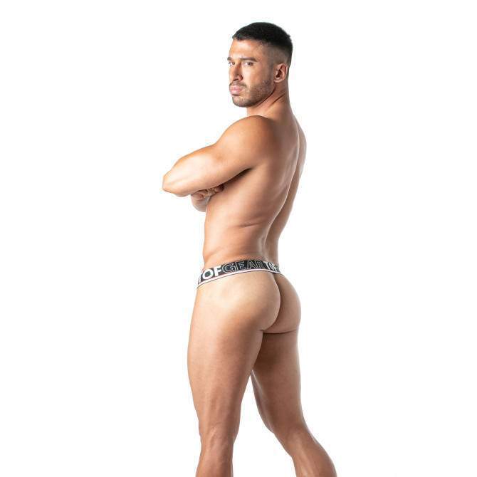 TOF PARIS Champion Stringless Thong Soft Cotton Generous Pouch Jaquard Yellow 706