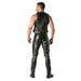 TOF PARIS Detachable Kinky Jacket Chain Vest in Faux Leather Tank Black 45