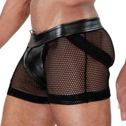 TOF PARIS Jockshort Spartacus Transparent Mesh Shorts with Built-In Jockstrap 3