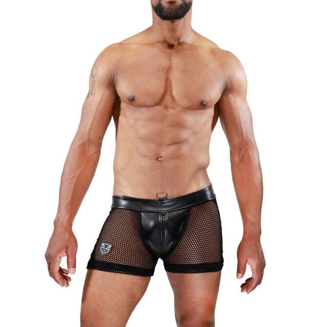 TOF PARIS Jockshort Spartacus Transparent Mesh Shorts with Built-In Jockstrap 3