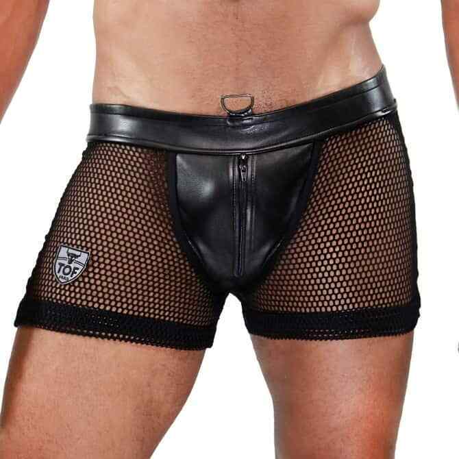 TOF PARIS Jockshort Spartacus Transparent Mesh Shorts with Built - In Jockstrap 32